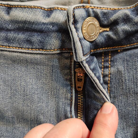 TIME & TRU Blue Medium Wash Straight Leg Jeans Stretch Comfort Casual Womens 16 - Picture 7 of 11